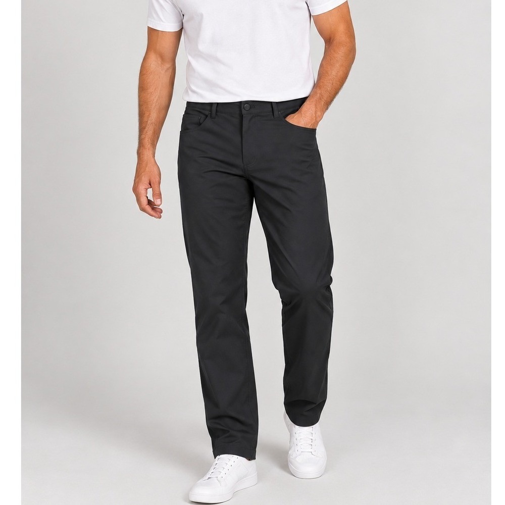 All in Motion Men's Golf Pants Black 36x30 Stretch Straight Leg 5-Pocket New